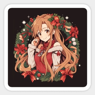 asuna christmas Sticker